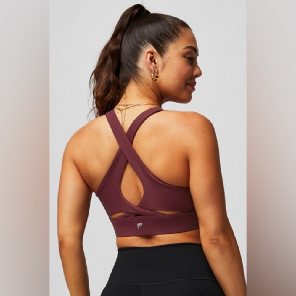 Fabletics No Bounce High Impact Merlot Sports Bra